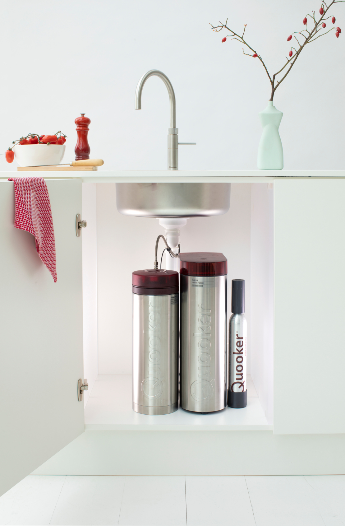 1654 CUBE DUO kitchen cabinet PRO3 B (Fusion Round Stainless steel)
