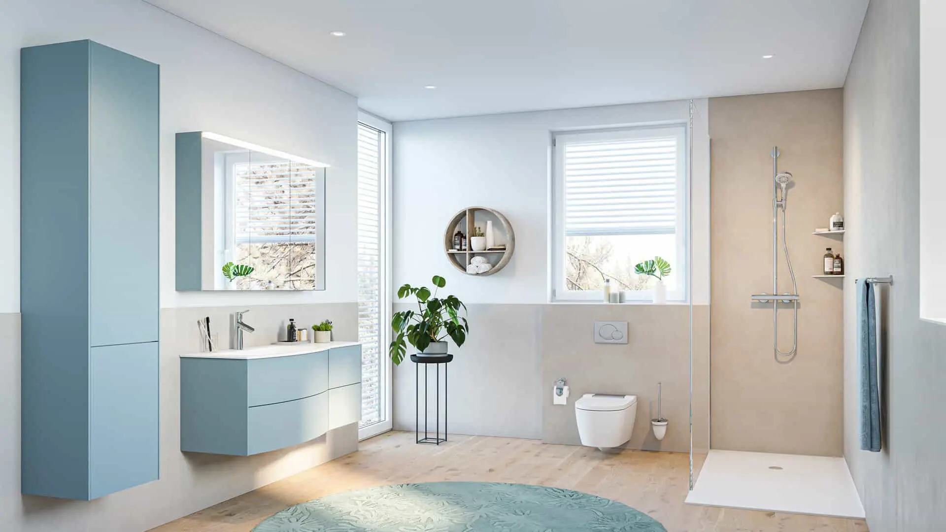 Modernes Badezimmer nach Badsanierung in Vorarlberg