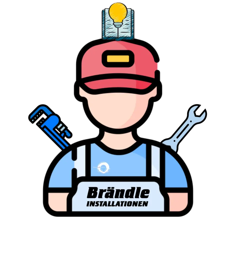 Maskottchen der Brändle-Lehrlingsausbildung mit roter Kappe und Rohrzange