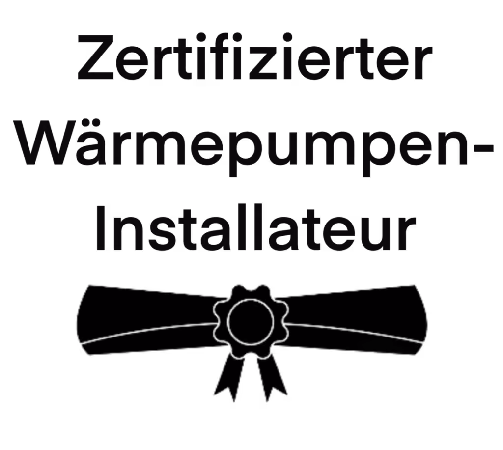 Auszeichnung: Zertifizierter Wärmepumpen-Installateur